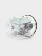 Кастрюля эмалированная «Весенний романс», 2 л, d=19 см, стеклянная крышка, индукция, белая - Фото 2