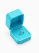 Футляр под кольцо, серьги «Геометрия», бархатный, 5×5.5 см, голубой - фото 54695802