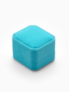 Футляр под кольцо, серьги «Геометрия», бархатный, 5×5.5 см, голубой - фото 54695803