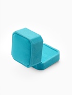 Футляр под кольцо, серьги «Геометрия», бархатный, 5×5.5 см, голубой - фото 54695804
