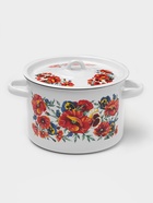 Кастрюля эмалированная «Маки. Мечта», 4.5 л, белая - Фото 1