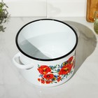 Кастрюля эмалированная «Маки. Мечта», 4.5 л, белая - Фото 4