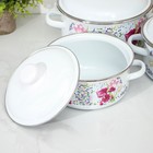 Набор кастрюль эмалированных «Мозаика», 3 шт.: 2 л, 3 л, 4 л, индукция, белый - Фото 2