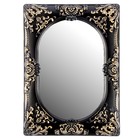 Зеркало настенное, овал с прямоугольными краями, чёрное золото, под металл 40 × 30 см - Фото 1