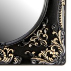 Зеркало настенное, овал с прямоугольными краями, чёрное золото, под металл 40 × 30 см - Фото 2