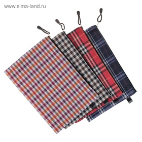 Папка-конверт на молнии Calligrata «Шотландка» А4, МИКС (комплект 12 шт)
