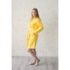 Халат женский, шалька+кант, размер 44, лимонный, вафля - Фото 2