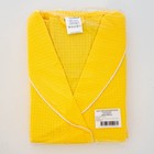 Халат женский, шалька+кант, размер 44, лимонный, вафля - Фото 5