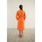 Халат женский, шалька+кант, размер 54, мандариновый, вафля - Фото 2