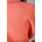 Халат женский, шалька+кант, размер 54, цвет коралловый, вафля - Фото 5