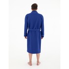 Халат мужской, шалька+кант, размер 48, цвет синий, вафля - Фото 3