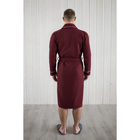 Халат мужской, шалька+кант, размер 52, цвет кирпичный, вафля - Фото 3