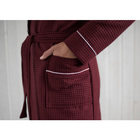 Халат мужской, шалька+кант, размер 54, цвет кирпичный, вафля - Фото 4
