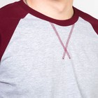 Джемпер мужской, цвет серый меланж, бордовый, размер 46 - Фото 3