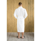 Халат мужской, шалька, размер 54, цвет белый, вафля - Фото 3