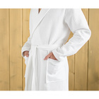 Халат мужской, шалька, размер 54, цвет белый, вафля - Фото 4