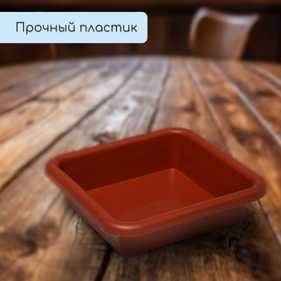 Ящик для рассады, 23.5 × 23.5 × 7 см, 3 л, пластик, цвет МИКС