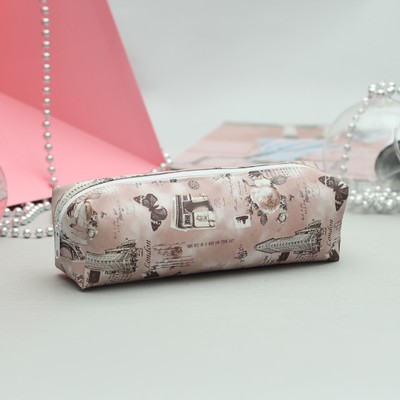 Косметичка-пенал, отдел на молнии, цвет бежевый