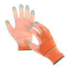 Перчатки нейлоновые, с ПУ покрытием, размер 8, цвет МИКС - Фото 1