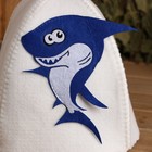 Шапка для бани и сауны «Акулёнок», полиэстер, детская, белая - Фото 2