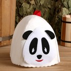 Шапка для бани с детской аппликацией "Пандочка" войлок - Фото 1