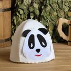 Шапка для бани с детской аппликацией "Пандочка" войлок - Фото 3