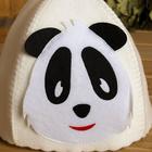 Шапка для бани с детской аппликацией "Пандочка" войлок - Фото 4