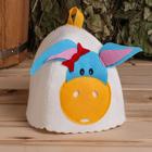 Шапка для бани с детской аппликацией "Ослик" войлок - Фото 1