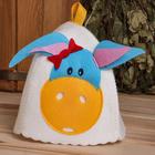 Шапка для бани с детской аппликацией "Ослик" войлок - Фото 2