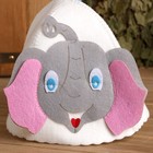 Шапка для бани с детской аппликацией "Слонёнок" войлок - Фото 2