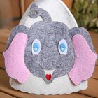 Шапка для бани с детской аппликацией "Слонёнок" войлок - Фото 4