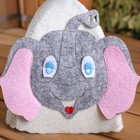 Шапка для бани с детской аппликацией "Слонёнок" войлок - Фото 5