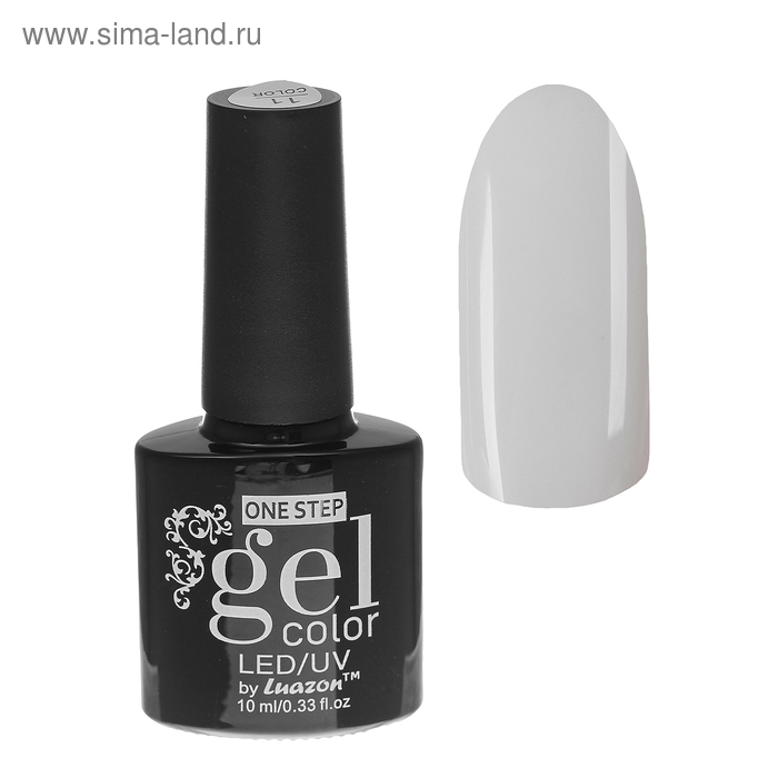 Гель-лак для ногтей, 216-002-1, однофазный, LED/UV, 10мл, цвет 216-002-1 белый - Фото 1
