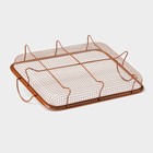 Противень «Прима. Гриль», 35×25 см, с решёткой, антипригарное покрытие, коричневый - Фото 7