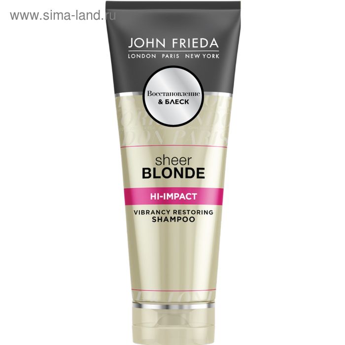 Восстанавливающий шампунь John Frieda Sheer Blonde HI-IMPACT д/сильно поврежденных волос, 250 мл   2 - Фото 1