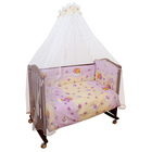 Детское постельное бельё «Мишкин сон», размер 100×140 см, 110×140 см, 40×60 см, цвет розовый - Фото 1