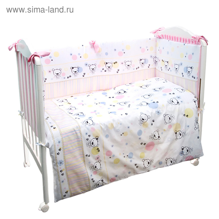 Детское постельное бельё «Конфетти», размер 110×143 см, 112×148 см, 40×60 см, цвет розовый - Фото 1