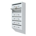 Ящик почтовый многосекционный, 6 секций, с задней стенкой, серый, дверка МИКС - фото 9804152