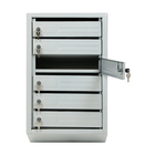 Ящик почтовый многосекционный, 6 секций, с задней стенкой, серый, дверка МИКС - Фото 9