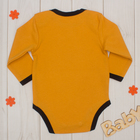 Боди детское с дл.рукавом Крошка Я "Baby bear" жёлт, рост 62-68см (3-6мес) - Фото 6
