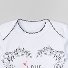 Костюм детский Крошка Я "LOVE" бел, рост 62-68см (3-6мес) - Фото 4