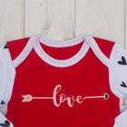 Костюм детский Крошка Я "LOVE" красн, рост 68-74см (6-9мес) - Фото 2