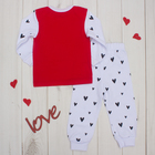 Костюм детский Крошка Я "LOVE" красн, рост 68-74см (6-9мес) - Фото 7