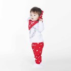 Нагрудник-платок Крошка Я "LOVE" красный - Фото 4