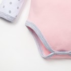 Боди с длинным рукавом Крошка Я «Люблю маму и папу», розовый, размер 26, рост 74-80 см - Фото 4