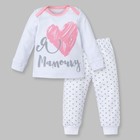 Костюм детский Крошка Я "Люблю маму и папу" роз, рост 62-68см (3-6мес) - Фото 1