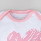 Костюм детский Крошка Я "Люблю маму и папу" роз, рост 62-68см (3-6мес) - Фото 3