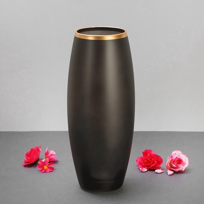 Ваза «Унисон», 1.8 л, 8×11×26 см, стекло, чёрная