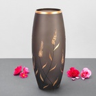 Ваза "Ростки" коричневая 8х11х26 см - фото 809208079