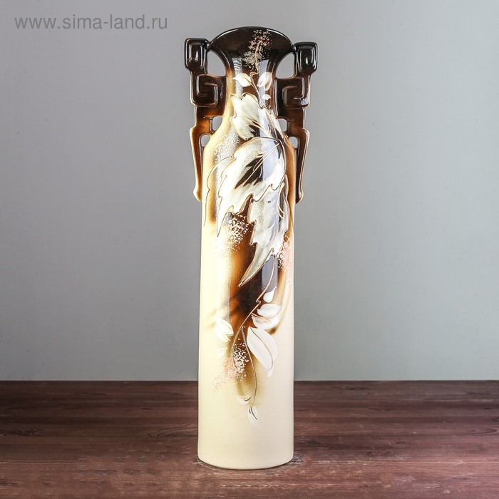 Ваза керамическая "Сакура", напольная, коричневая, 52.5 см - Фото 1